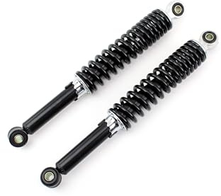 BISOMO Federbeine Stoßdämpfer 340mm 1 Paar, Hydraulisch gedämpft, 5-fach verstellbar, Tuning, Geeignet für Simson S50, S51, S53, S70, Schwalbe, Sperber, Habicht, Duo, Kreidler, Hercules, Zündapp