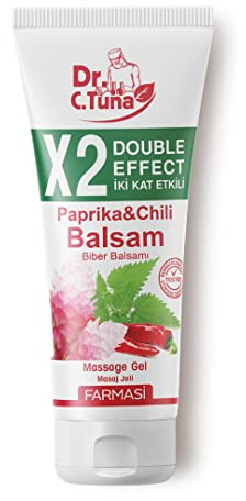 FARMASi Paprika & Chili Balsam 2X Double Effect, Soothing Warming Massage Gel, Helps Ease Muscle Tension and Supports Relaxation & Recovery, Smooth Non-Greasy Body Balm, 8.45 fl oz