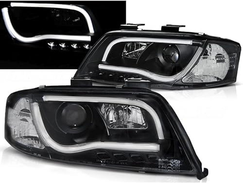 Led Light Tube Scheinwerfer schwarz für Audi A6 C5 4B