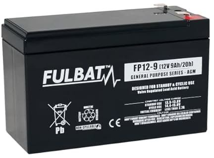 Fulbat - Batterie AGM Plomb EtancheFP12-9 (T2) 12 Volts 9 Amps
