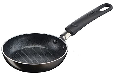 Tefal Mini padella blini B57000 Simple Cook 12 cm | rivestimento antiaderente | facile pulizia | cottura sicura | manico rivettato | segnale termico | nera (non per induzione)