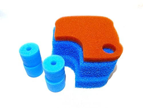Steppan Filterschwämme EIN Set passend für Oase Biomaster 250 und 250 Thermo (2 x Blau 1 x Rot 4 x rund Blau)