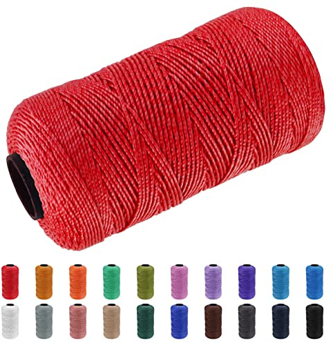 CAMAL Macrame Corda Polipropilene Filo Macrame 1.5mm Spago Colorato 200m Cordino per Borse Uncinetto Corde Colorate per Artigianato, Decorazioni per la Casa, Borsa a Tracolla (Rosso)