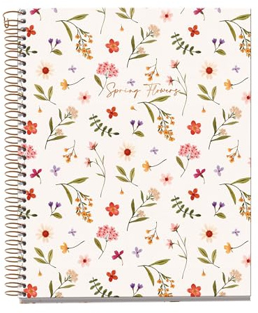 Miquelrius - Cahier à reliure spirale A5, 100 feuilles lignées de 70 g/m², Couverture en carton rigide, 4 bandes de couleur, 2 trous, Carnet ligné, De jolies fournitures scolaires et de bureau