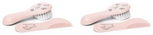 Suavinex Set Spazzola e Pettine per neonati e bambini - Idea Regalo - Rosa (Confezione da 2)