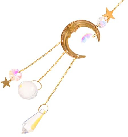 OFFSCH Kristall Hängedekoration Fänger Sonnenfänger Kristall Herz Ornament Kristall Windspiel Gartendekoration Kristall Geschenke Hängende Kristalle Fenster Kristallstein Kind