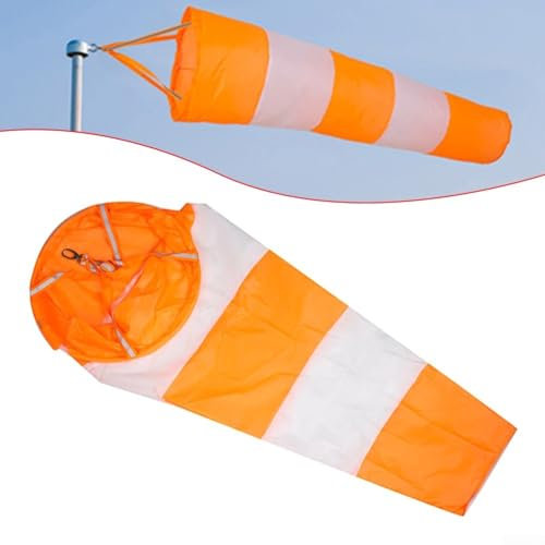Fluoreszierender Reflektierender Windsack 1 M Flughafen Windsack Mit Reflektierender Gürteltülle Wasserdicht Windfahne Wettertasche Windmesser Windgeschwindigkeits Für Außenbereich