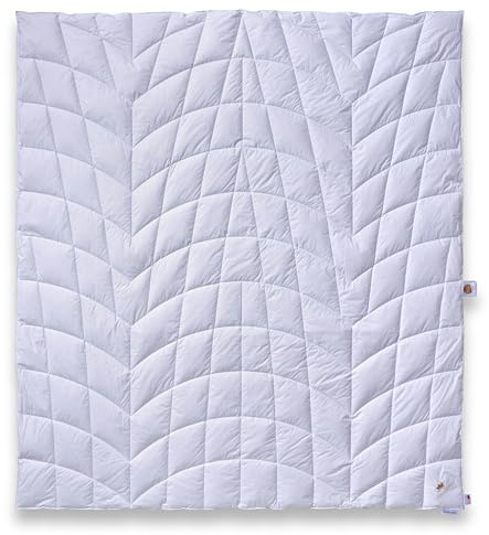 SCHLAFKÖNIG Sommerbettdecke 200x220cm extra leicht - Neue 100% Daunen Klasse 1 - kuschelige Daunendecke für den Sommer - Allergiker geeignet, Made in Germany