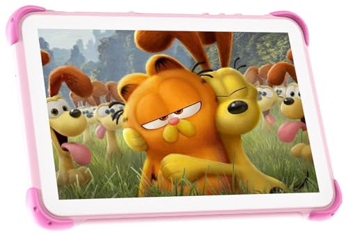 okulaku Tablette Enfants 10 Pouces Tablette Éducative Enfants avec Étui Stand, Android Enfant 32GB ROM 64GB Extensible avec WiFi 6 IPS Écran Contrôle Parental Enfant APP