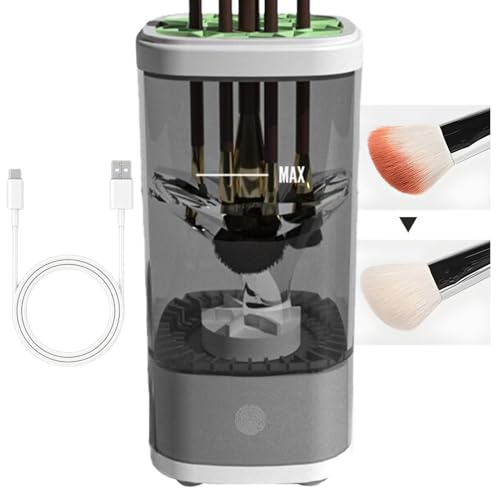 Elektrisk makeupborste rengöringsmaskin – automatisk rengöring av sminkborstar | borste rengöring smink | multifunktionell UV-torkning energibesparande skönhet virvel kosmetisk borste rengöring för