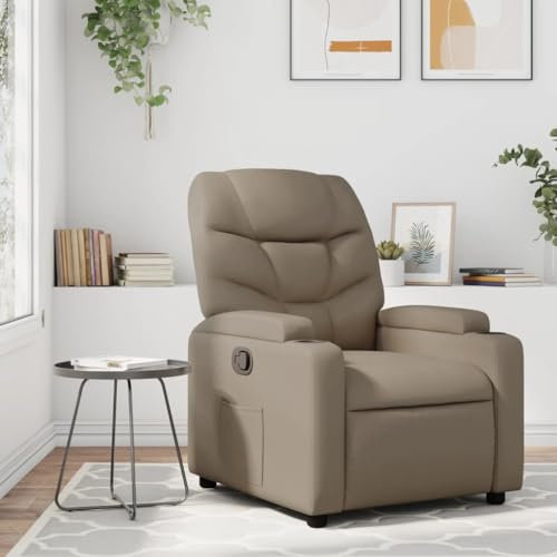 Brokky Relaxsessel Sessel Wohnzimmer Relax Sessel Lounge Sessel Relaxstuhl Sessel Wohnzimmer Relax Wohnzimmer Sessel Cappuccino-Braun Kunstleder / 372471