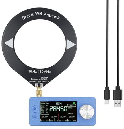 CRGANGZY SI4732 0.5-108MHz Radio portátil 1.9 Pulgadas IPS Pocket Mini Radio LSB USB Am FM All Band Radios Receptor con Antena HF SW MW VHF Radios