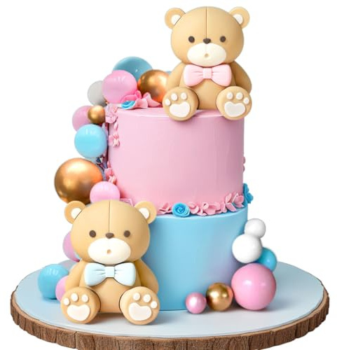 Gender Reveal Kuchen Dekoration Junge oder Mädchen Tortendeko Babyparty | Gender Reveal Kuchen Dekoration Junge oder Mädchen Tortendeko Gender Reveal Party Deko Babyparty Dekoration Teddybär