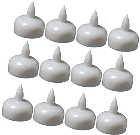 WHAMVOX 12pcs Led Candle Light Floating Candles for Bathtub Spa Decor Battery Operated Lights for Fish Tank
