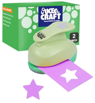 UCEC Stern Stanzer Groß 2 Zoll (5,08 cm) - Motivstanzer Stern Weihnachten | Robuster Bastelstanzer für Kinder & Erwachsene, Lochstanzer Papier, Ideal für Basteln, Scrapbooking und Weihnachtskarten