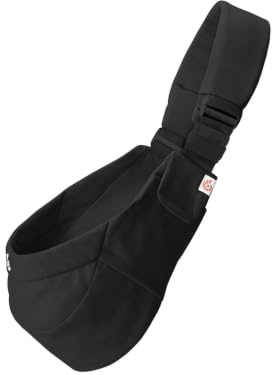 Ergobaby Upsie Sling Baby Hip Carrier, Ergonomic Hip Carrier for Babies and Toddlers from 6 Months (7.7-20.4 kg), Spontaneous Switching Between Walking and Being Carried, Onyx Black