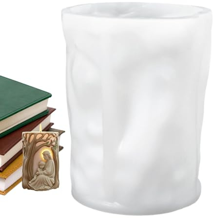Jesus Ljusform, Chokladform, Silikon Makefy Avskiljning för Chokladvax Harts Sockerpasta Tvål Juldekorationer, För Soap