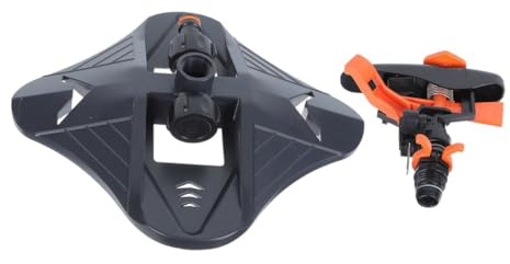 TOGEVAL Aspersor Rotatorio Automático de Plástico para Riego de Césped y Jardín, Ajustable 360 Grados, Sistema Práctico para Exteriores y Paisajismo