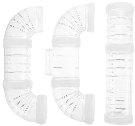 VALICLUD Tunnel en Plastique Blanc pour Cage à Hamster Externe Tube Labyrinthe DIY pour Petits Animaux Connecteur Sécurisé pour Élargir Habitat Accessoires pour Exercice et Jeu