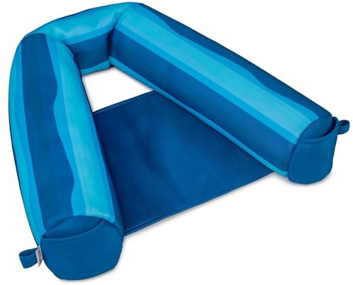 Big Joe Noodle Party Sling Pool Float, Blue, Foam, 42.5 x 5 Inches, Floating, Unisex-Adult (Tidal Stripe)