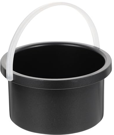 ASAKKURA Wax Melting Inner Pot Non-stick Aluminum Wax Heater Accessory Black Replacement Bowl for Hair Removal Suitable for Salon and Travel Use