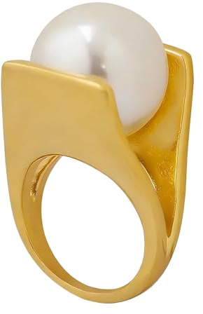 Oxxggkao Elegante Imitationsperlen Y Ringe für Frauen, die Individualität suchen, Modeschmuck für den Stilvolle Perlenringe