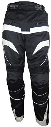 Bangla Herren Motorrad Hose Motorradhose Protektoren Textil schwarz grau Weiss L