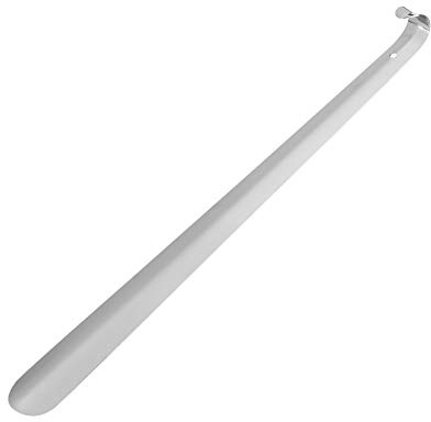 Nikou Edelstahl Schuhlöffel - Schuhanzieher Extra Langes Metallschuhhorn Professioneller Edelstahl-Glänzender Silberner Metallschuhhorn-Schuhlöffel für ältere Menschen, 41cm