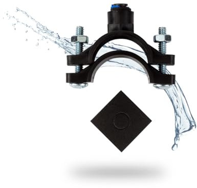 NATURE WATER PROFESSIONALS Morsetto a collare per tubo di scarico da 40 mm - Ideale per il drenaggio delle acque reflue - Sistema ad osmosi inversa - Collegamento rapido da 1/4''