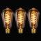 Vintage Edison Ampoule E27 LED ST64, 4W Spirale Flexible Courbé LED Filament E27 Dimable Ampoule Décorative Antique Blanc Chaud 2200K, 40W Équivalent, Pour Café, Maison, Bars et Restaurant,lot de 3