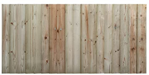 Premium Closeboard Fence Panel - Heavy Duty Vertical Feather Edge Fence Panels (Height 3ft (91.5cm) with Capping - Natural (Light Green))