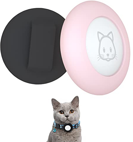 SimpleThings Katzenhalsband-Halter kompatibel mit Apple AirTag, 2 Stück | Wasserdichte Silikon Schutzhülle für Haustierhalsband Innerhalb von 1 cm, Kleiner Katzenhalsband-Halter