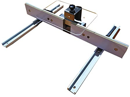 Jieotwice Banco de Trabajo para la Madera Raíl de Perfil de Aluminio con Carril en T Soporte Deslizante Herramientas para la Madera Mesa para Fresadora Mesa de Sierra para Bricolaje