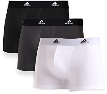 adidas Herren Boxershorts (3er Pack) Bequeme Unterhosen aus Baumwolle (Gr. S - 3XL)