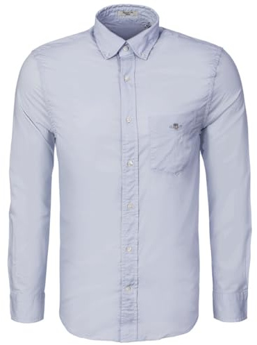 GANT Reg Poplin skjorta för män, ljusblå, L