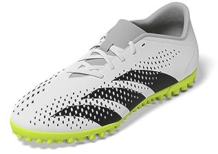 adidas Predator Accuracy.4 Tf, Football Shoes (Turf) Unisex-Adulto, Ftwr White/Core Black/Lucid Lemon, 43 1/3 EU