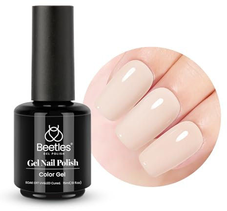 beetles Gel Polish 15mL Sandy Nude Pink Beige Pink White Gel Manicure Diy Nail Art Gel Soak Off UV LED Nail Lamp Nail Art Manicure Salon 1 Pcs