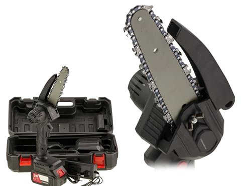 Kalea-INFORMATIQUE Motosierra sin Cable con guía de Corte de 15 cm, batería de 21 V y Cargador de Red. Se Vende en Caja.