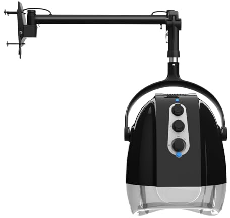 SyyBhb Wall Mount Hooded Salon Hair Dryer, Professional Ionic Hair Color Processor, Temperature & Drying Adjustable, 60-Minute Timing, 52 Extendable Arm, 25lbs Installed on Load Bearing Wall
