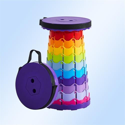 SPXTOM Höhenverstellbarer Klapphocker, kompakter Klappstuhl, tragbarer einziehbarer Campinghocker, leicht, for Outdoor-Angeln, Wandern, Gartenarbeit (Color : F)