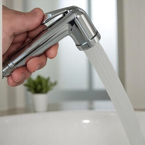 Soffione Doccetta con tasto erogazione acqua per lavello lava capelli senza sprecare acqua alta pressione