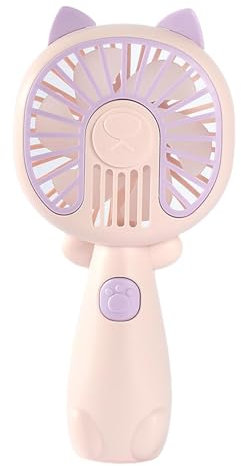 Ventilateur Personnel Rechargeable USB Design Chat Mignon de Dessin Animé