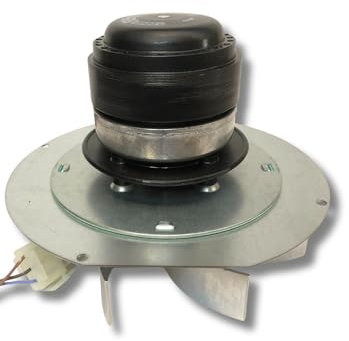 ESTRATTORE ASPIRATORE FUMI PER STUFE A PELLET CON MOTORE ECOFIT 2RECA3, FANDIS VFCA23 con Ventola da 25mm di altezza, Potenza 23/27 Watt, Diametro ventola 150mm