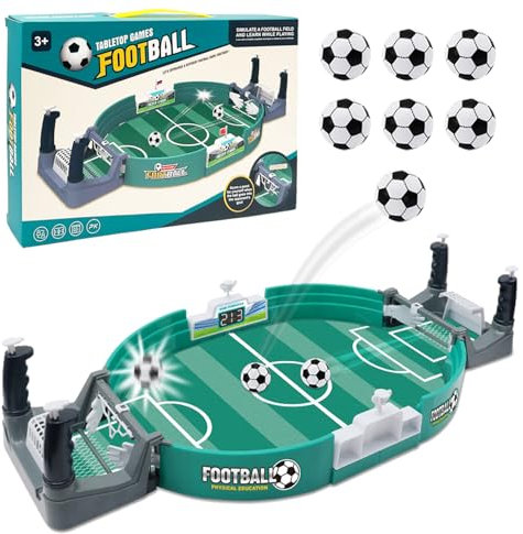 EACHHAHA Tischkicker, Fussball Geschenke Jungen,Tischfussball Spiele (6 Fußbälle),Party Tischfußball Interaktive Eltern Kind Brettspiele,Verbessern Sie das Interesse der Kinder am Sport