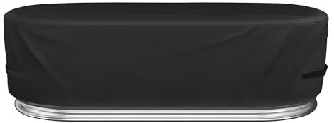 iBirdie Cubierta de tanque impermeable para exteriores, 2 x 2 x 6 pulgadas, para baño de hielo, piscina fría, 600D, resistente a la intemperie, ovalada, compatible con el canal de agua Rubbermaid