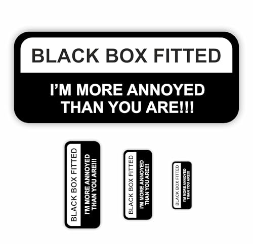 INKati Black Box anpassad skylt för fordon 3-pack i blandade storlekar (stil B)/svart låda klistermärke för bilar och skåpbilar/svart låda bilklistermärke/svart låda anpassad bildekal