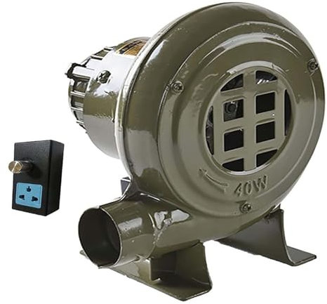 Centrifugal elektrisk luftfläkt – elektrisk smed smide blåsare, 220 V bärbar studshusfläkt, kompakt och energieffektiv kommersiell luftfläkt, kolflamspänning (250 W)