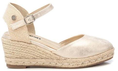 REFRESH - Sandalias con Cuña Mujer Oro - Calzado Cómodo y Versátil - Moda casual - Modelo 17285901 (Talla 36)