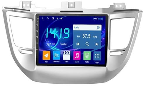 Autorradio Compatible con Hyundai Tucson 2016-2017, navegación GPS 2 DIN, Pantalla táctil IPS, WiFi 4G, CarPlay, DSP, Bluetooth, Mirror Link, 8 núcleos, 6 GB de RAM, 128 GB de Almacenamiento