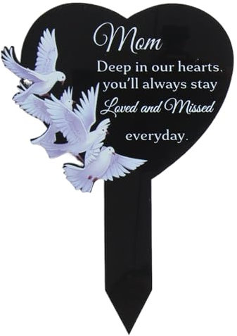 Weldphur Marqueurs De Tombes Pour Cimetières | Stèles Commémoratives Décorations De Cimetière Pour Maman | Plaques Noires Imperméables Stèles De Souvenir Décorations De Cimetière Pour Défunts, Papa Et